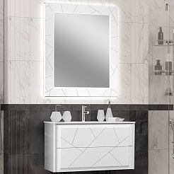 Opadiris Мебель для ванной Луиджи 90 подвесная белая матовая – фотография-1